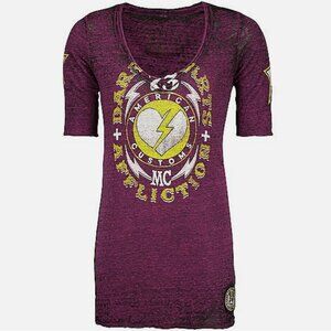 Affliction American Customs Dark Hearts T Shirt